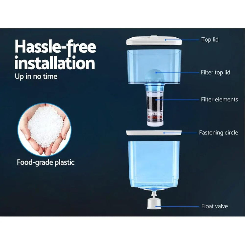 SportZone.co.nz Appliances > Kitchen Appliances > Water Dispensers Devanti Water Cooler Dispenser 22L Filter Bottle Devanti Water Cooler Dispenser 22L Filter Bottle