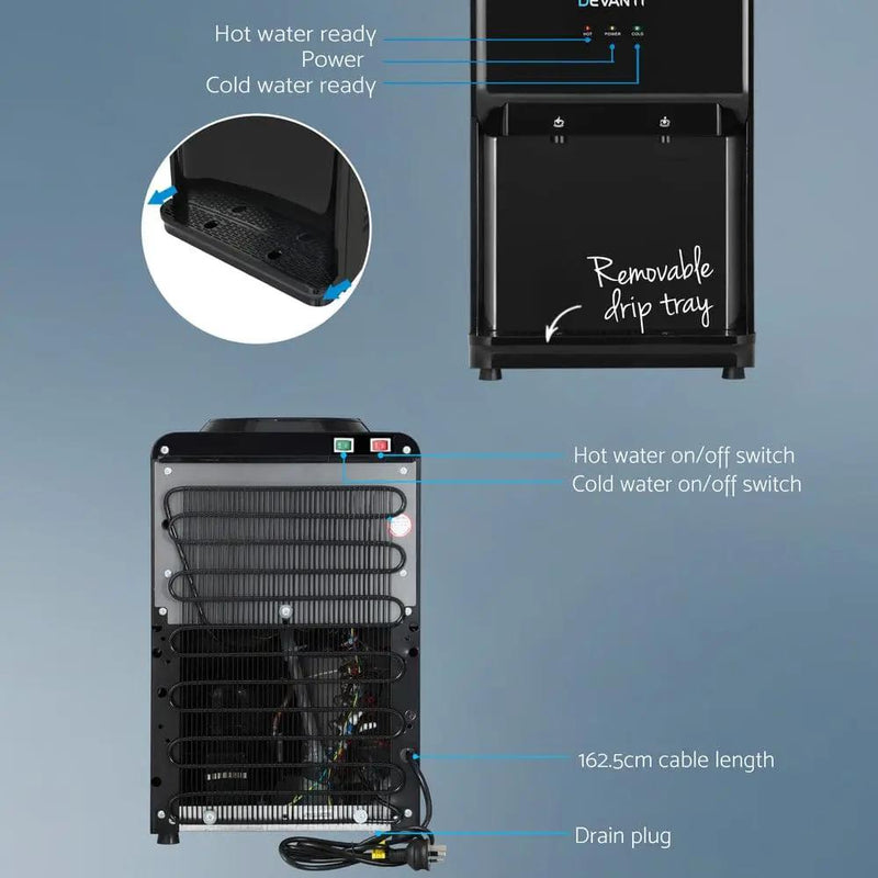 SportZone.co.nz Appliances > Kitchen Appliances > Water Dispensers Devanti Water Cooler Dispenser Bench Top 22L Black Devanti Water Cooler Dispenser Bench Top 22L Black