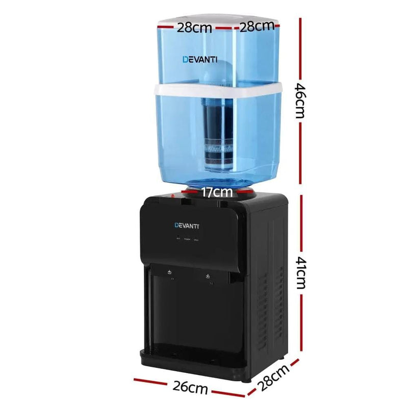 SportZone.co.nz Appliances > Kitchen Appliances > Water Dispensers Devanti Water Cooler Dispenser Bench Top 22L Black Devanti Water Cooler Dispenser Bench Top 22L Black