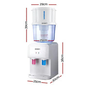 SportZone.co.nz Appliances > Kitchen Appliances Devanti Bench Top Water Cooler Dispenser With Hot And Cold Water Devanti Bench Top Water Cooler Dispenser Hot Cold