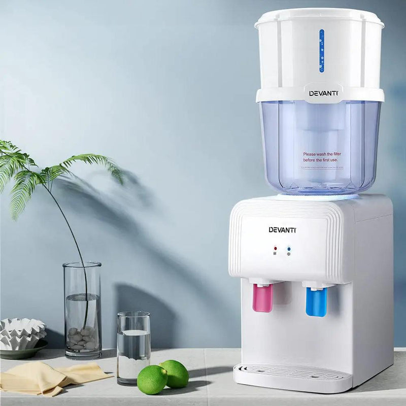 SportZone.co.nz Appliances > Kitchen Appliances Devanti Bench Top Water Cooler Dispenser With Hot And Cold Water Devanti Bench Top Water Cooler Dispenser Hot Cold