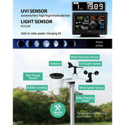 SportZone.co.nz Home & Garden > Garden Tools Devanti Weather Station Indoor Outdoor Wireless WiFi Professional Solar Sensor Devanti Weather Station Indoor Outdoor Wireless WiFi Professional Solar Sensor