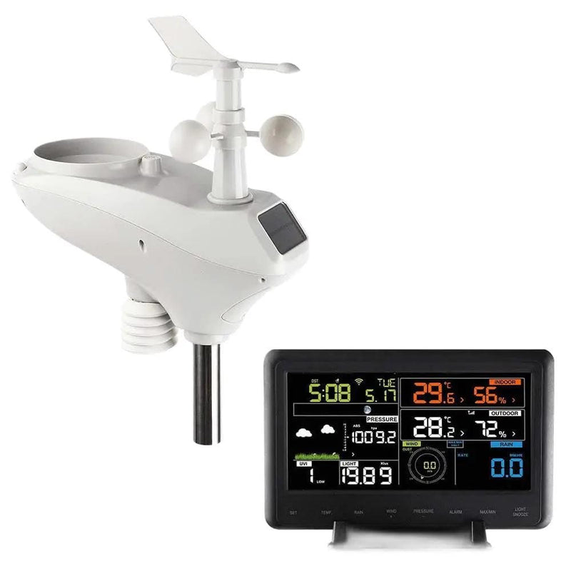 SportZone.co.nz Home & Garden > Home & Garden Others Devanti Wireless WiFi Professional Weather Station Solar Sensor LCD UV Light Devanti Wireless WiFi Professional Weather Station Solar Sensor LCD UV Light