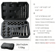 26PCS Easy Out Stripped Screw Remover Socket Set Tool by salelink.co.nz