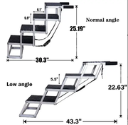 Adjustable Aluminum Dog Stairs Dog Ramp Pet Ladder by salelink.co.nz