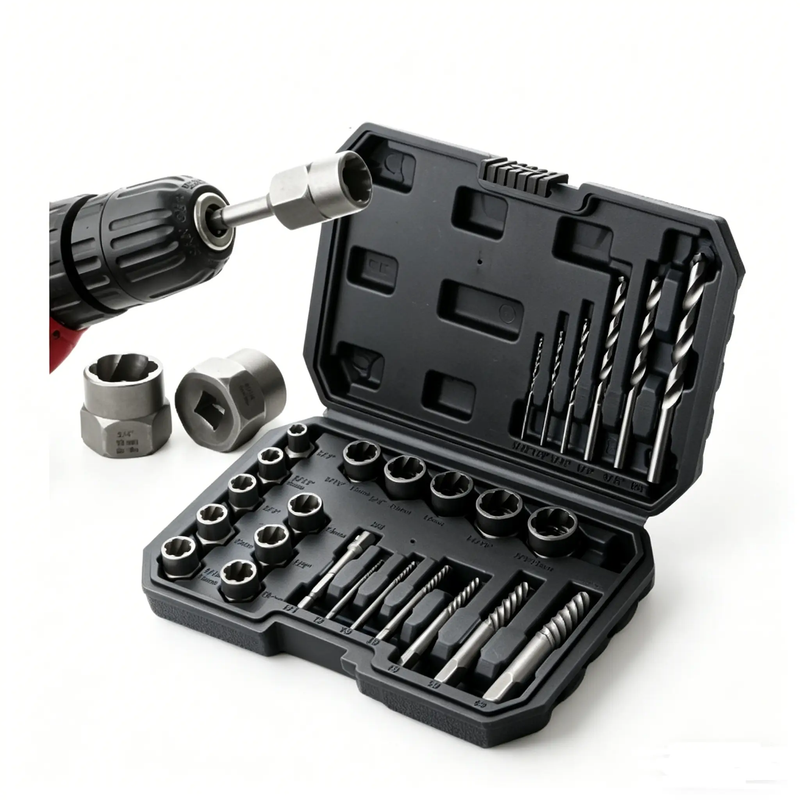 26PCS Easy Out Stripped Screw Remover Socket Set Tool by salelink.co.nz