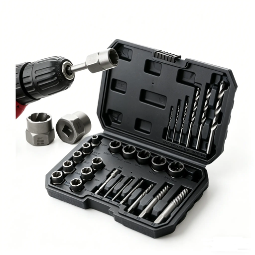 26PCS Easy Out Stripped Screw Remover Socket Set Tool by salelink.co.nz