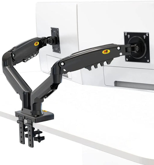Dual Monitor Full Motion Desk Mount with Gas Spring for Two Computer Monitors 17'' - 27" by salelink.co.nz