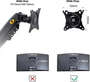 Dual Monitor Full Motion Desk Mount with Gas Spring for Two Computer Monitors 17'' - 27" by salelink.co.nz