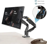 Dual Monitor Full Motion Desk Mount with Gas Spring for Two Computer Monitors 17'' - 27" by salelink.co.nz