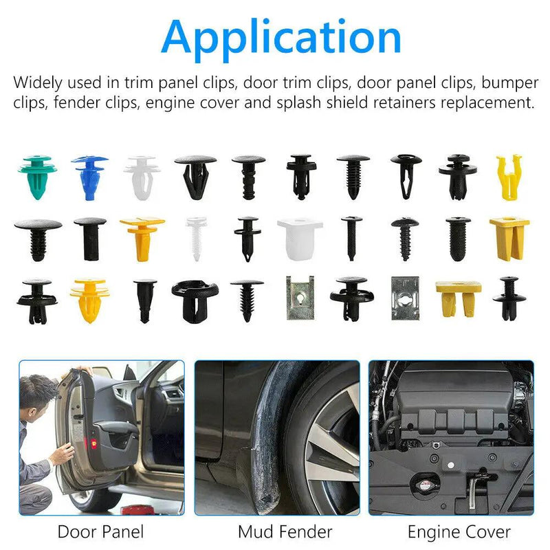 500PCS Car Body Trim Clips by salelink.co.nz