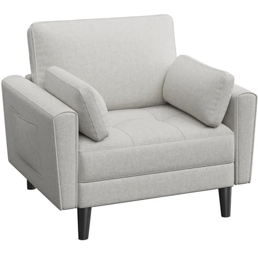 Yaheetech Tufted Oversized Armchair Comfy Fabric Accent Chair Single Sofa Tufted Oversized Armchair Comfy Fabric Accent Chair Single Sofa