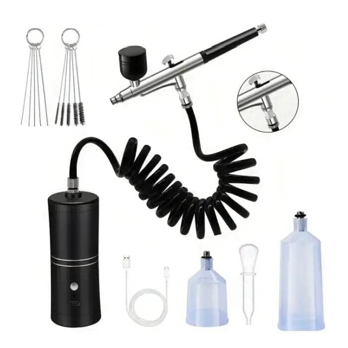 Airbrush Kit with Compressor Wireless Rechargeable by salelink.co.nz