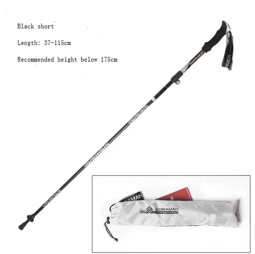 KORAMAN Lightweight Carbon Fiber Folding Trekking Poles - Adjustable 35-125cm Hiking Poles | Outdoor Adventure by Mead's Supply & Equipment Outfitters limited