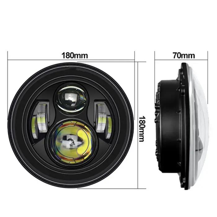 Pair 7'' Inch Round LED Headlights For Jeep Wrangler TJ JK 1997-2017 Motorcycle by salelink.co.nz