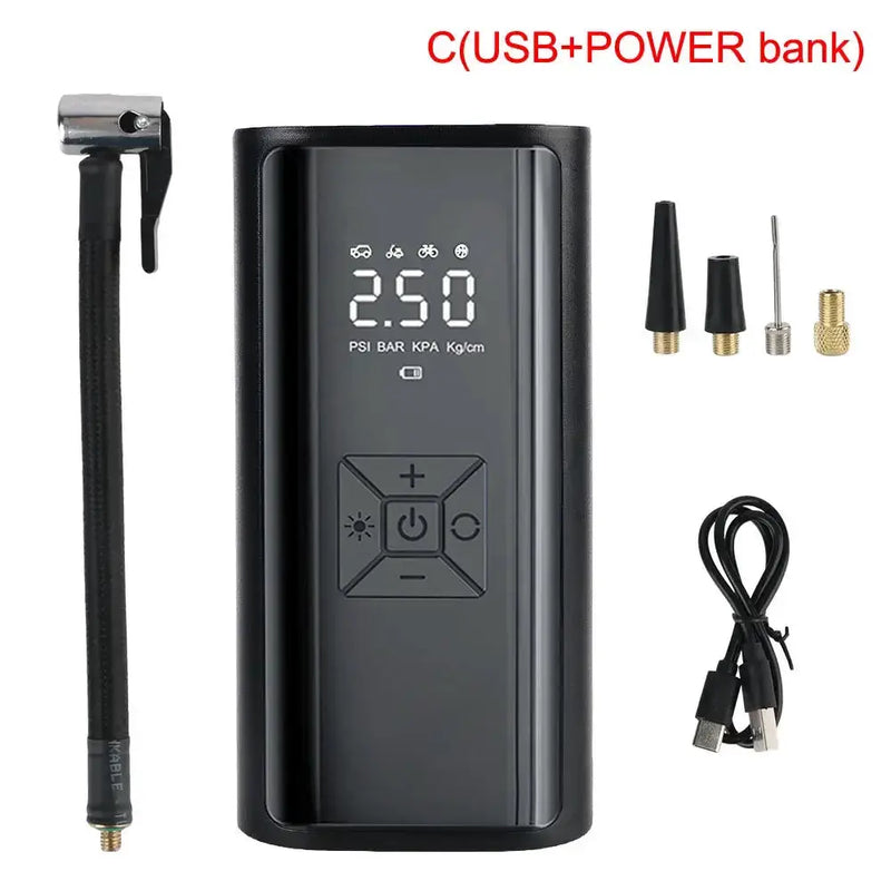 Wireless Digital Tire Inflator Air Pump with LED Light & LCD Display, 150PSI Portable Air Compressor by Habicare