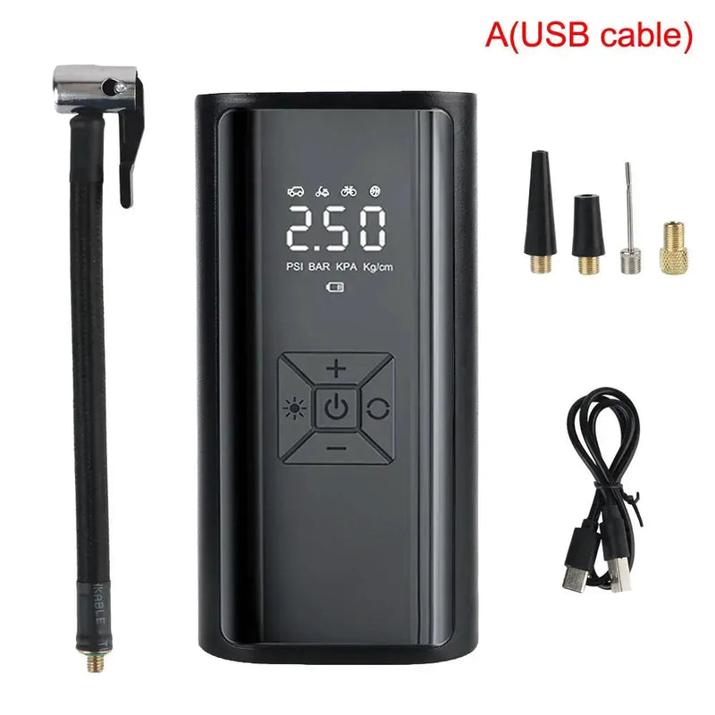 Wireless Digital Tire Inflator Air Pump with LED Light & LCD Display, 150PSI Portable Air Compressor by Habicare