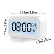 Digital Alarm Clock – Battery Operated with Indoor Temperature & Light Sensor Backlight (3 colors available) by Habicare