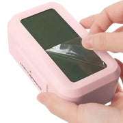 Digital Alarm Clock – Battery Operated with Indoor Temperature & Light Sensor Backlight (3 colors available) by Habicare