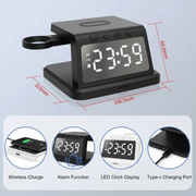 Digital Alarm Clock Wireless Charger – 3W/5W/7.5W/10W Multifunction Charger by techplus