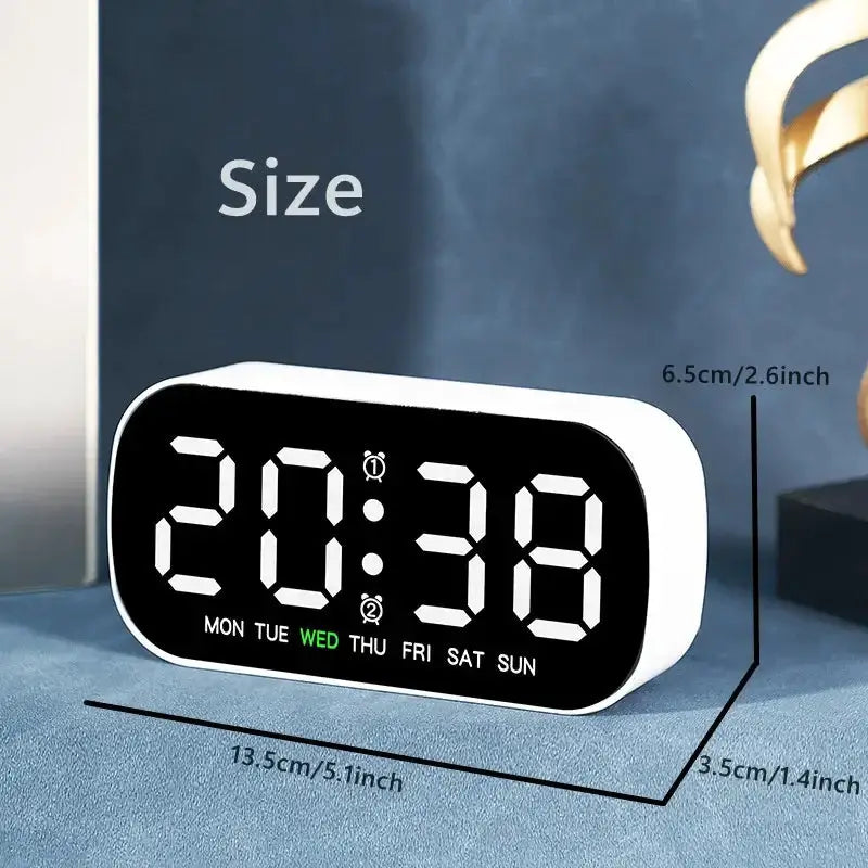 Digital Alarm Clock – USB Powered LED (different colours available) by Habicare
