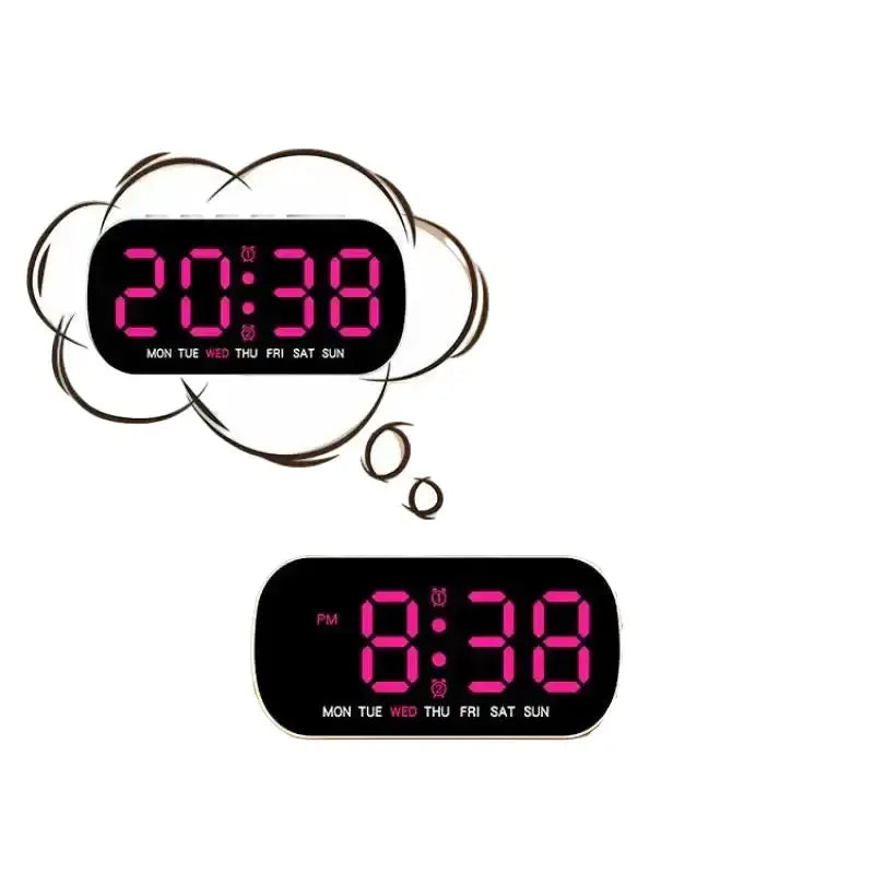 Digital Alarm Clock – USB Powered LED (different colours available) by Habicare