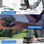 techplus Digital Alarm Clock Wireless Charger – 3W/5W/7.5W/10W Multifunction Charger TechPlus Digital Alarm Clock With Wireless Charger 10W