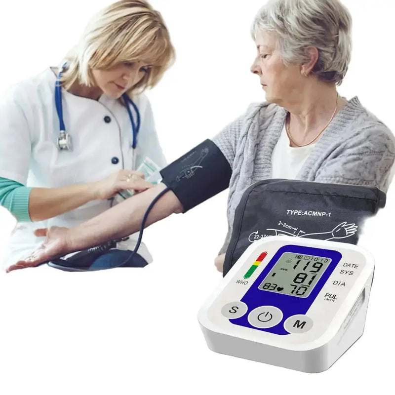 Digital Arm Blood Pressure Test Kit – Automatic BP & Heart Rate Monitor by Habicare