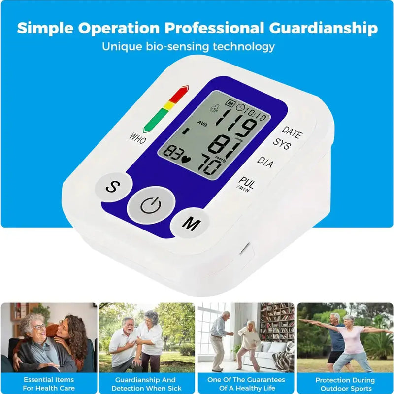 Digital Arm Blood Pressure Test Kit – Automatic BP & Heart Rate Monitor by Habicare