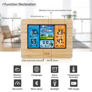 Digital Indoor-Outdoor Weather Station with Clock & Wireless Sensor (2 colours available) by Habicare