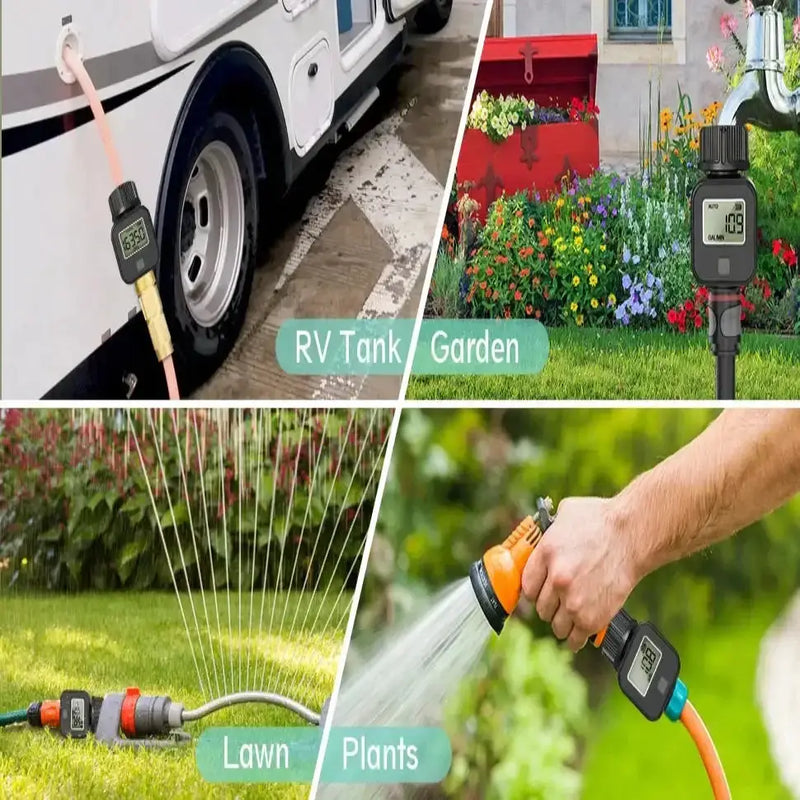 Digital LCD Water Flow Meter for Garden Irrigation (2 models available) by Habicare