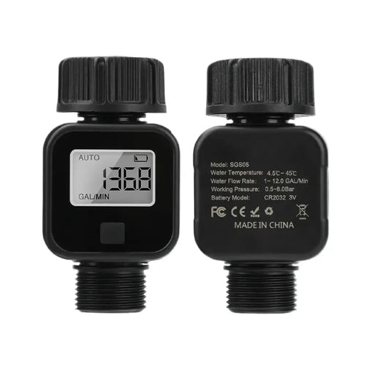 Digital LCD Water Flow Meter for Garden Irrigation (2 models available) by Habicare
