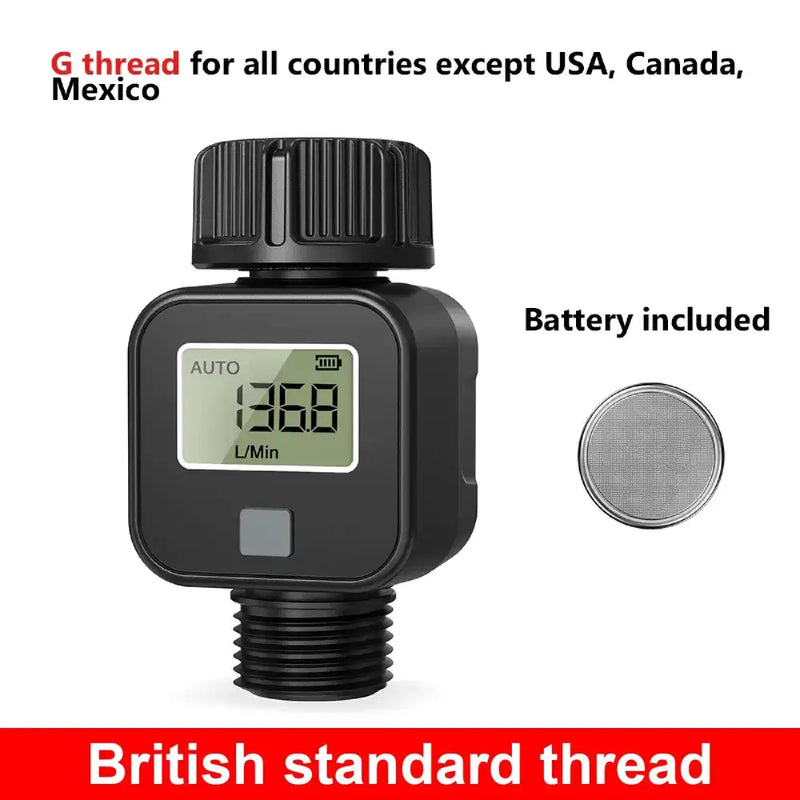 Digital LCD Water Flow Meter for Garden Irrigation (2 models available) by Habicare
