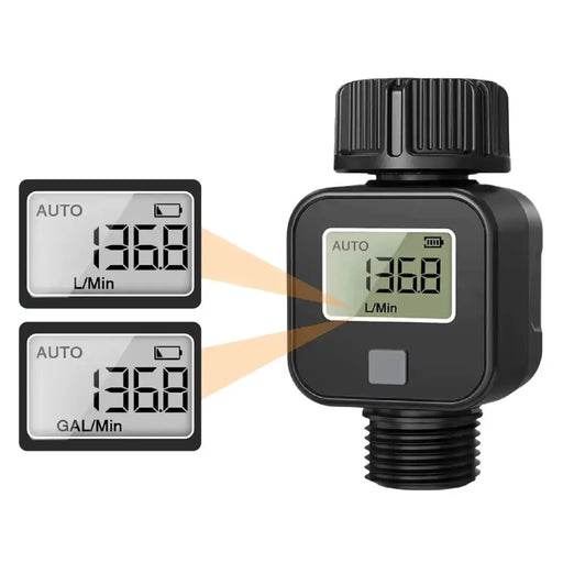 Digital LCD Water Flow Meter for Garden Irrigation (2 models available) by Habicare
