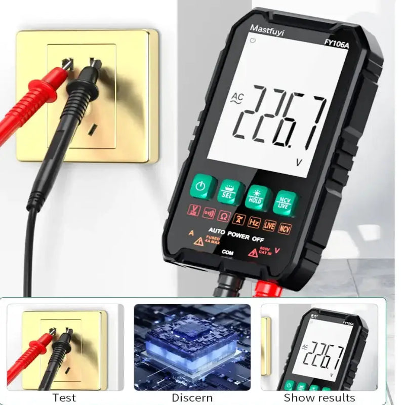 Digital Multimeter 600V AC/DC True RMS Auto-Range Tester (2 models available) by Habicare