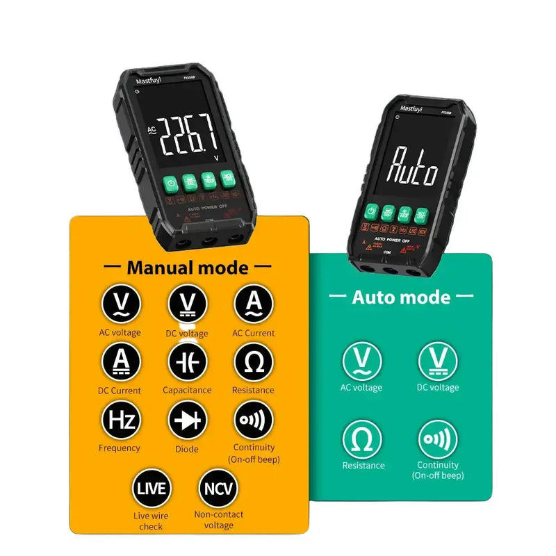 Digital Multimeter 600V AC/DC True RMS Auto-Range Tester (2 models available) by Habicare