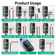 Digital Multimeter 600V AC/DC True RMS Auto-Range Tester (2 models available) by Habicare
