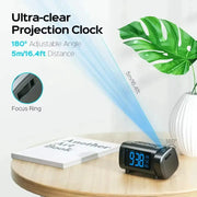 Digital Projection Alarm Clock Radio by Habicare