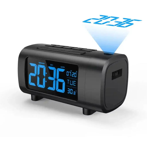 Digital Projection Alarm Clock Radio by Habicare