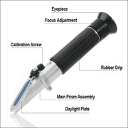 Digital Refractometer 0–80% Brix/Alcohol/Glycol Portable Handheld ATC Meter by Habicare