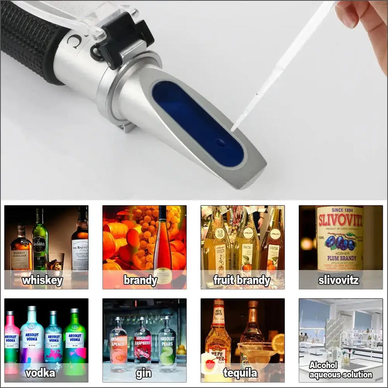 Digital Refractometer 0–80% Brix/Alcohol/Glycol Portable Handheld ATC Meter by Habicare