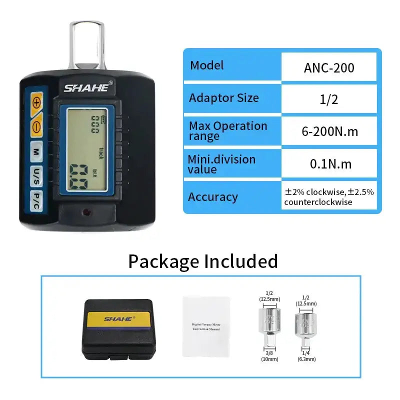 Habicare HBC Digital Torque Adapter 1/2″ Drive with 3/8″ & 1/4″ Adapters (different models available) Digital Torque Adapter 1/2″ Drive with 3/8″ & 1/4″ Adapters (different models available)
