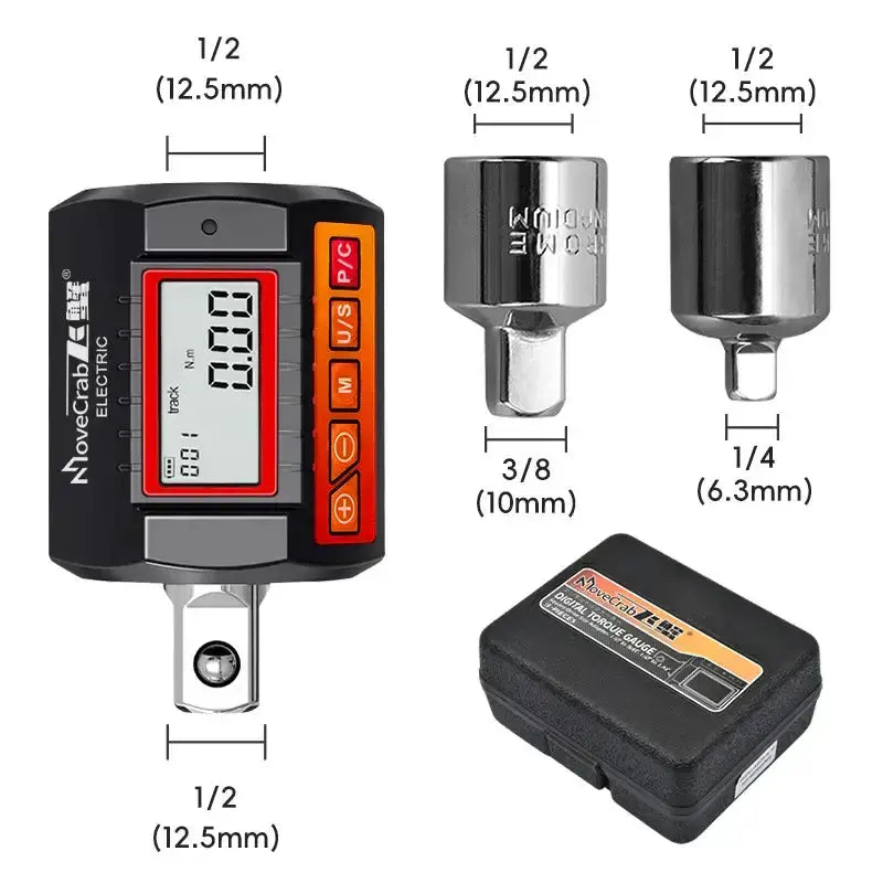 Habicare HBC Digital Torque Adapter 1/2″ Drive with 3/8″ & 1/4″ Adapters Digital Torque Adapter 1/2″ Drive with 3/8″ & 1/4″ Adapters
