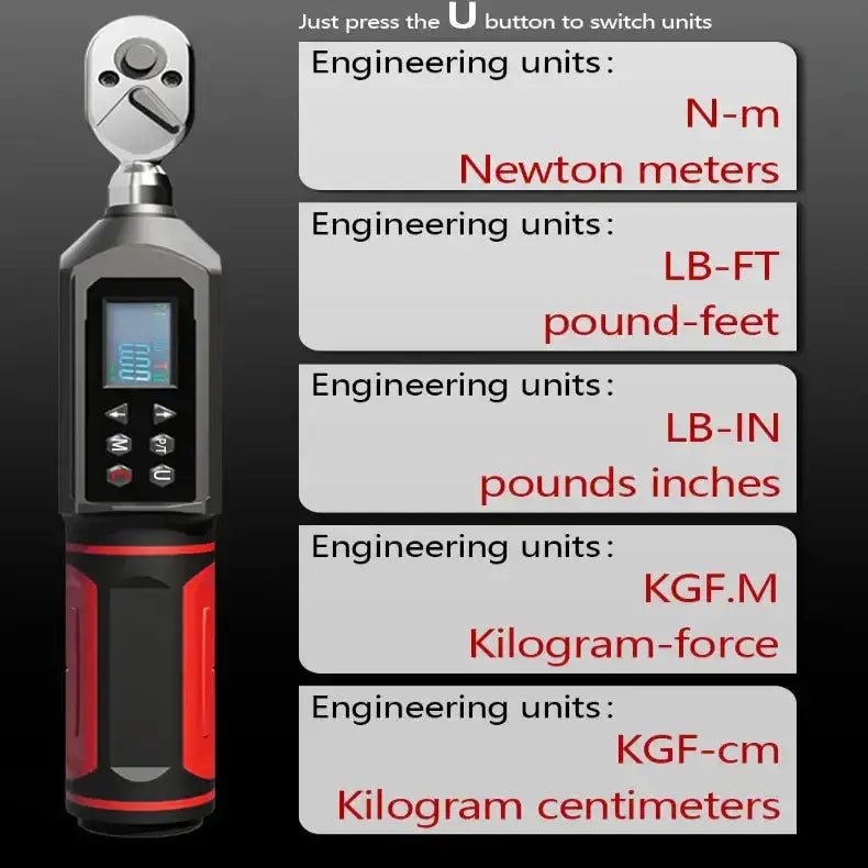 Habicare HBC Digital Torque Wrench 0.15–100 N·m with LED & Buzzer Alerts (different models available) Digital Torque Wrench 0.15–100 N·m with LED & Buzzer Alerts (different models available)