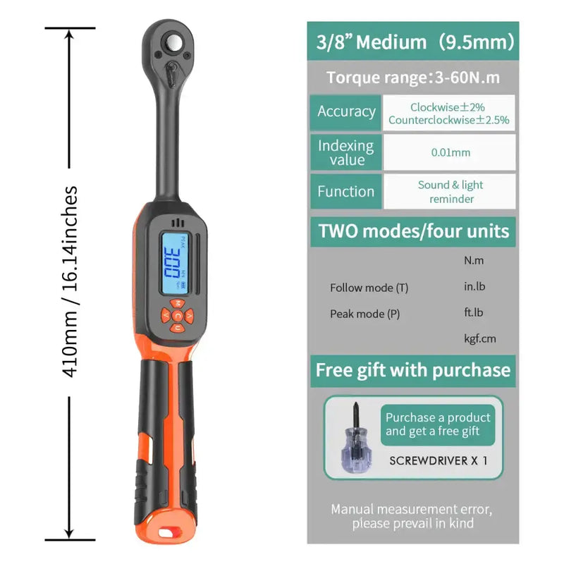 Habicare HBC Digital Torque Wrench 1.5–340 N·m (±2% Accuracy) (different models available) Digital Torque Wrench 1.5–340 N·m (±2% Accuracy) (different models available)
