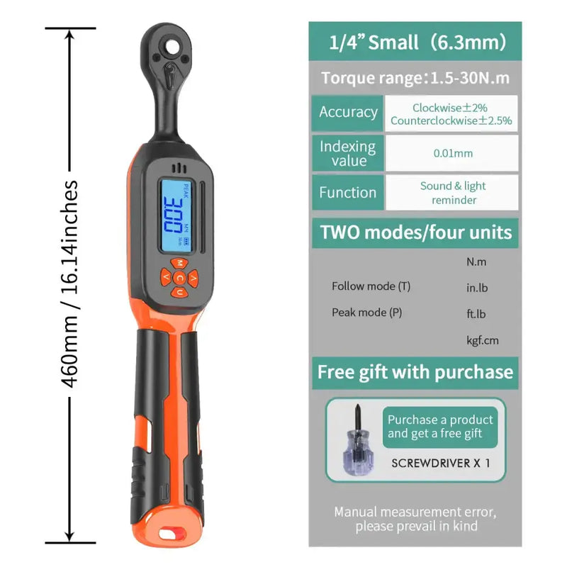 Habicare HBC Digital Torque Wrench 1.5–340 N·m (±2% Accuracy) (different models available) Digital Torque Wrench 1.5–340 N·m (±2% Accuracy) (different models available)