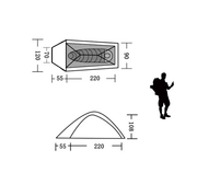 ECOTREK Hiking Tent Lightweight waterproof 1-Person Hiking Tent  KM3182 Lightweight waterproof 1-Person Hiking Tent  KM3182