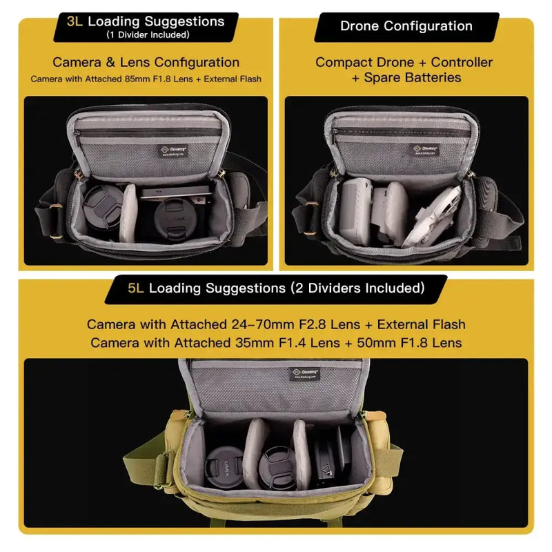 Habicare Vintage Camera Sling Bag For DSLR Mirrorless With Tripod Strap Luggage Sleeve Vintage Camera Sling Bag For DSLR And Mirrorless Tripod