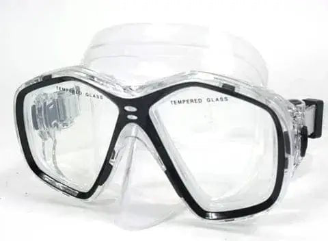 Dive Mask M276 Freediver Black/Clear Silicon with tempered glass lens and adjustable silicone skirt for underwater comfort.