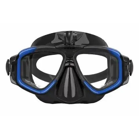 Dive Mask M318A Freediver Black Silicon, GoPro Mask with tempered glass lens and silicone skirt.